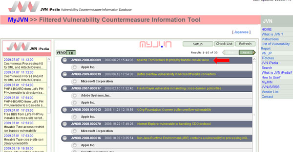 Electronic Document Element to CVE Name Mapping