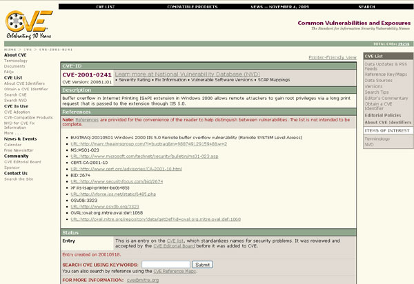 Finding CVE Names Using Elements in Reports