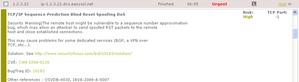 Online Capability Element to CVE Name Mapping