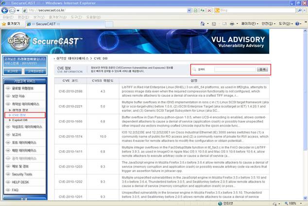 Finding Elements Using CVE Names Through the GUI
