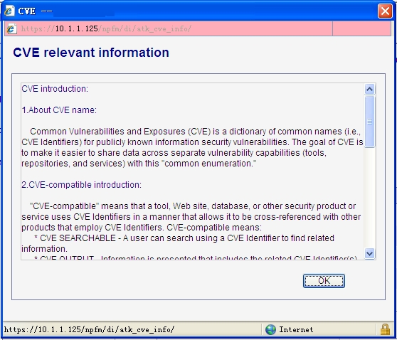 CVE and Compatibility Documentation screen