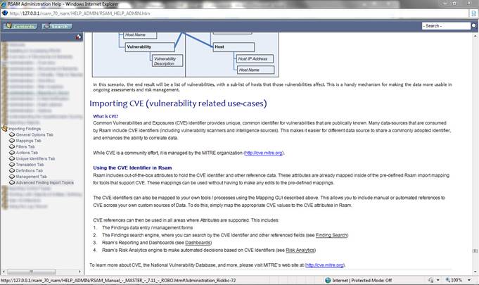 CVE and Compatibility Documentation screen