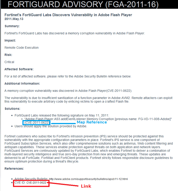 Finding CVE Names Using Elements in Reports screen