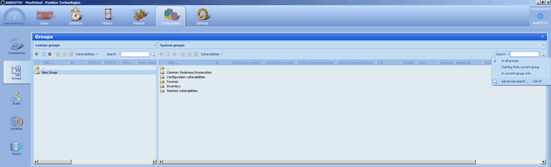 Finding Tasks Using CVE Names