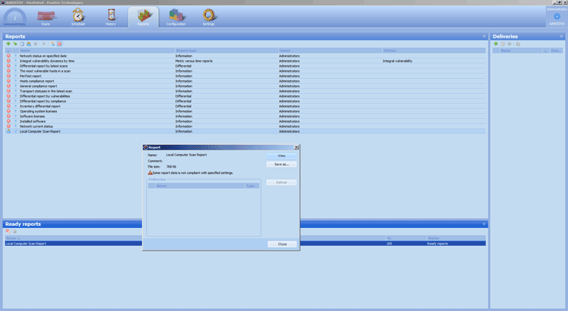 GUI Export Electronic Document Format Info