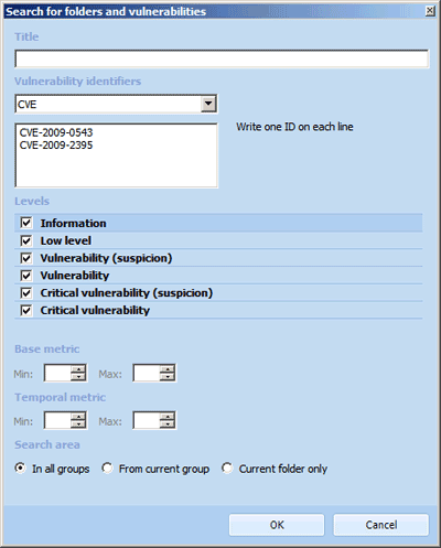 Finding Tasks Using CVE Names