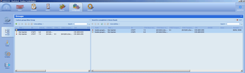 Finding Tasks Using CVE Names