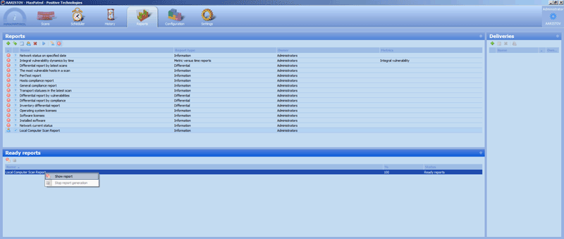 GUI Export Electronic Document Format Info