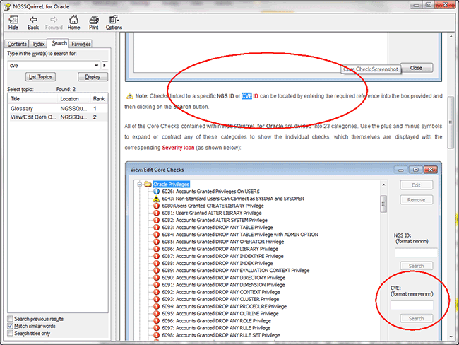 Documentation of Finding Elements Using CVE Names