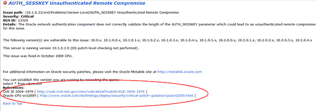 Finding CVE Names Using Online Capability Elements