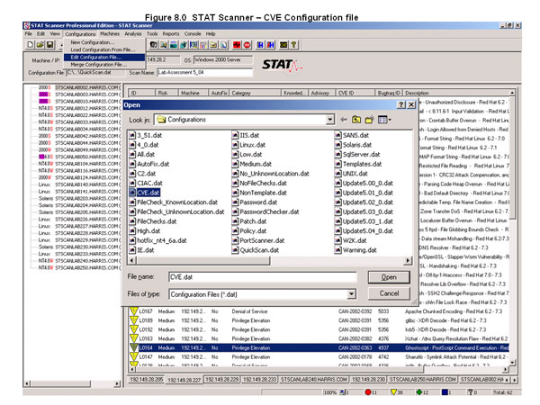 Figure 8.0  STAT Scanner — CVE Configuration file