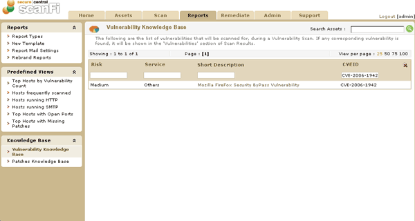 Search based on CVE names