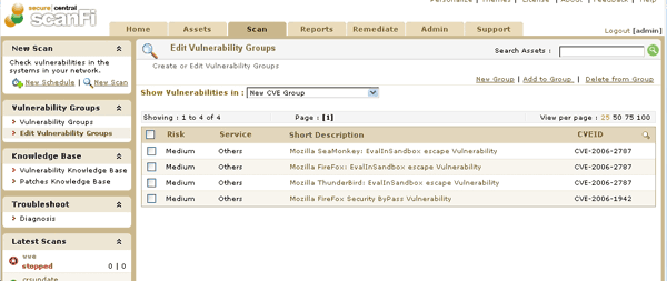 Vulnerability Group View
