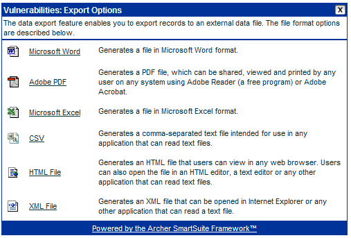 Electronic Document Element to CVE Name Mapping