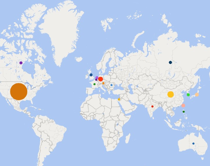 CNAs World Map - October 2019